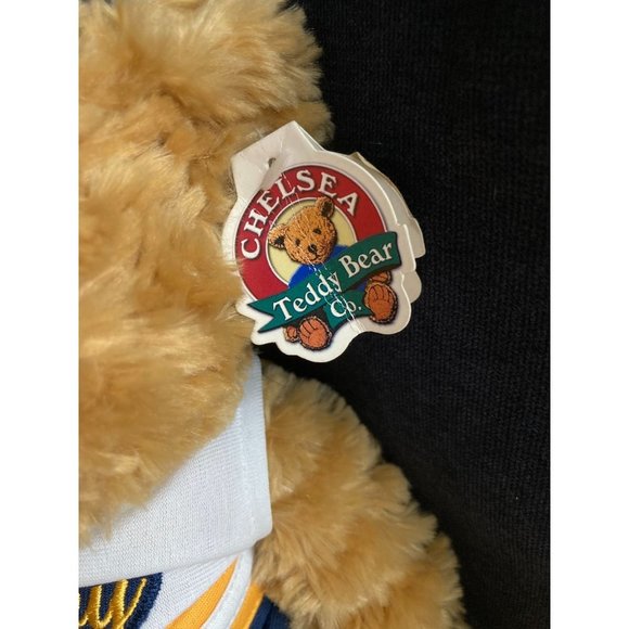 Plush Navy Football Cheerleader Soft Stuffed Bear Chelsea Teddy Bear Co NWT - Picture 6 of 7